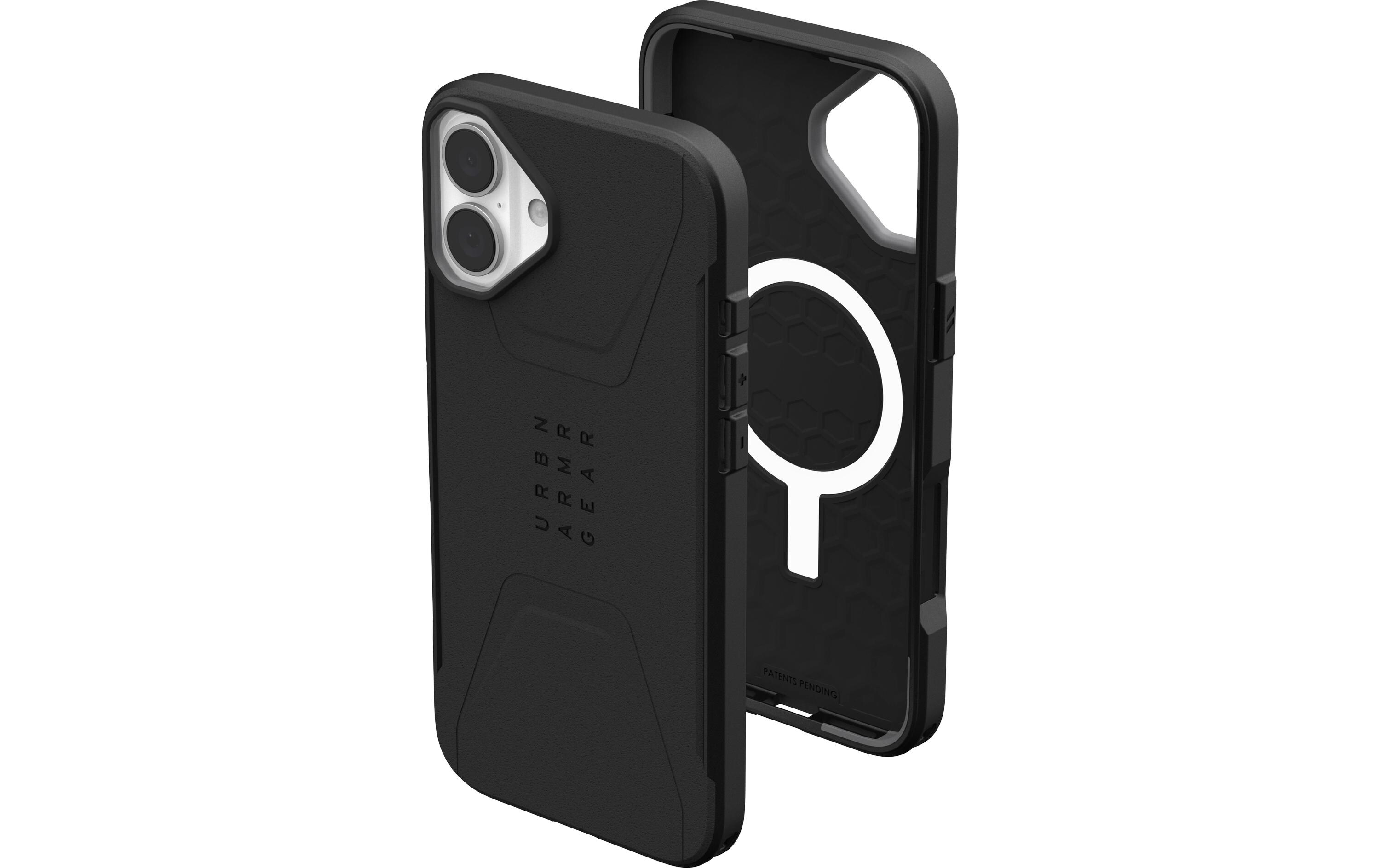 Back Cover Civilian Case iPhone 16 Plus BlackSchutzhülle für das Apple iPhone 16 Plus