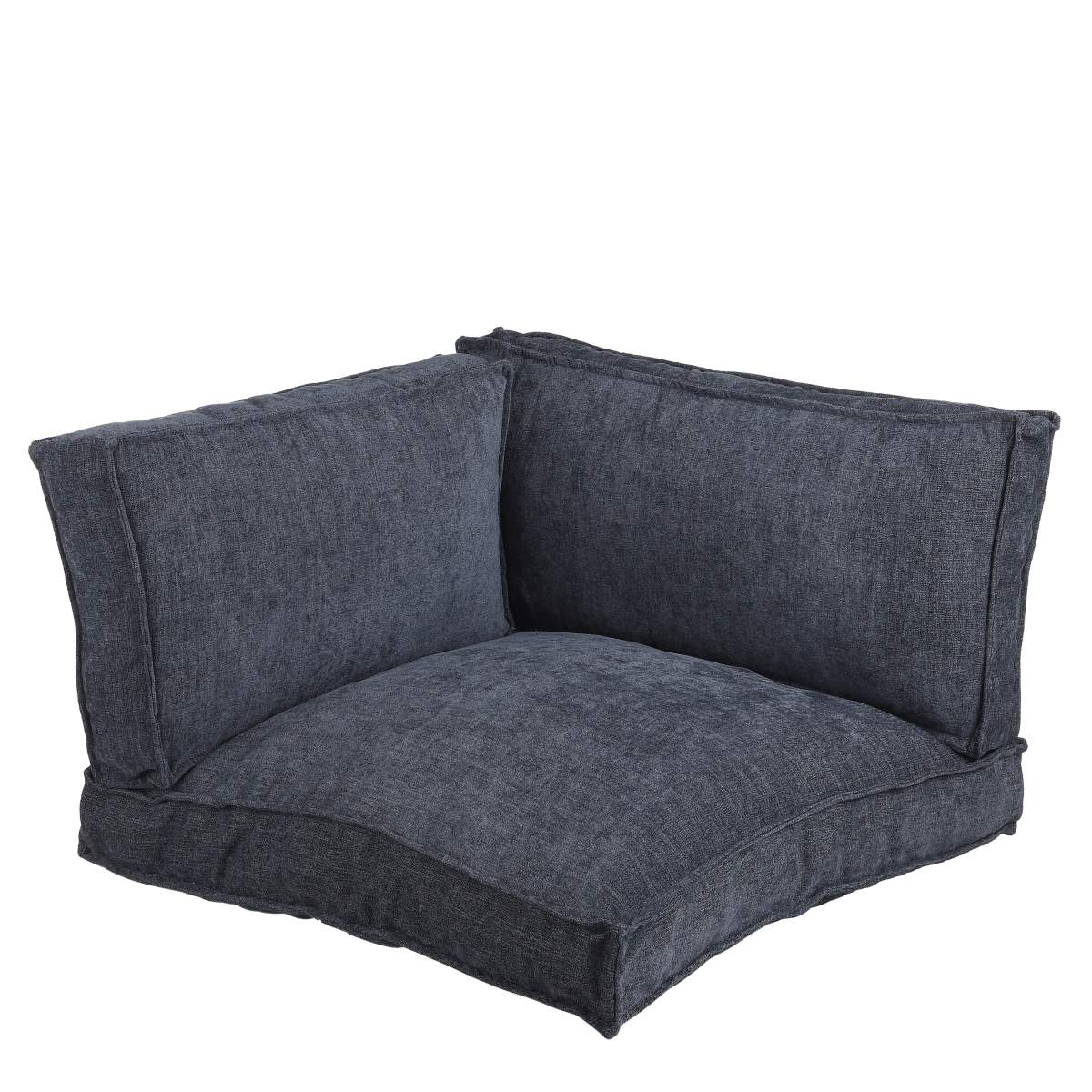 In the mood coussin de palette ibiza - 80x80x52 cm - pe - bleu - set de 3