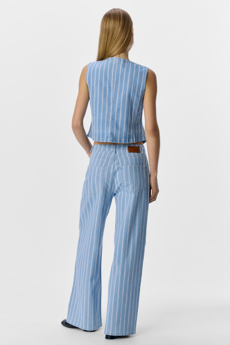 Object blauwe dames gilet