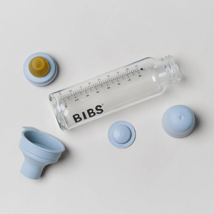 BIBS Glazen Babyfles Complete Set Ivory 225 ml 1ST