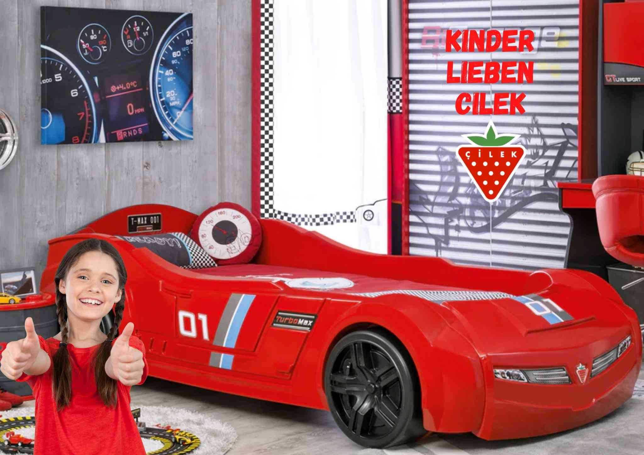Autobett für Kinder Speed in Rennwagenoptik Rot