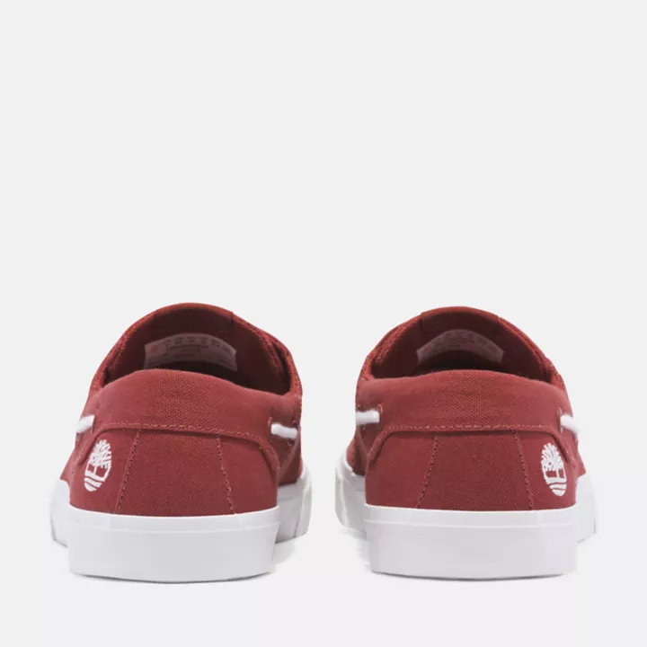 Basket basse à lacets pour homme en rouge