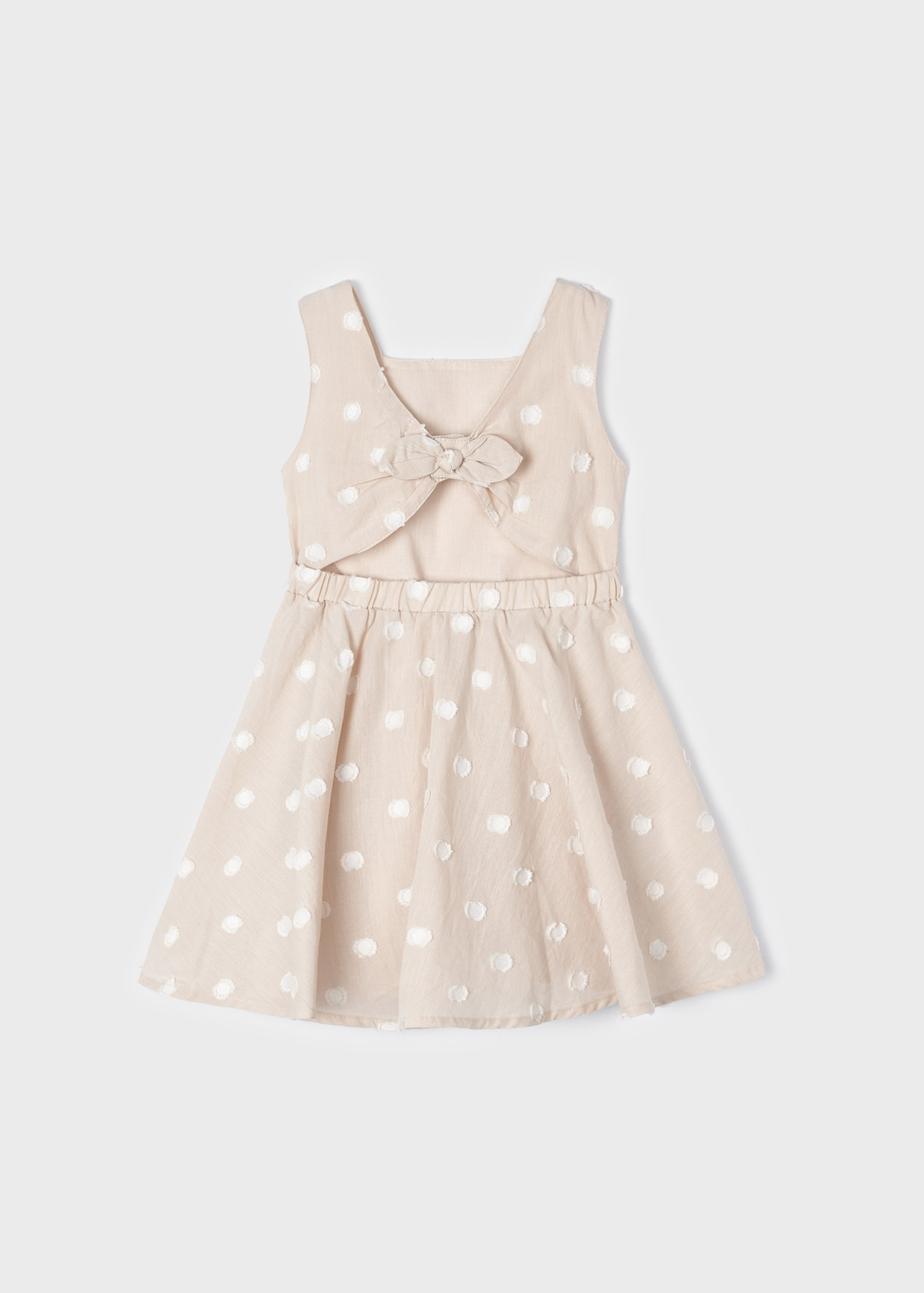 Vestido de algodão com bordados para meninas