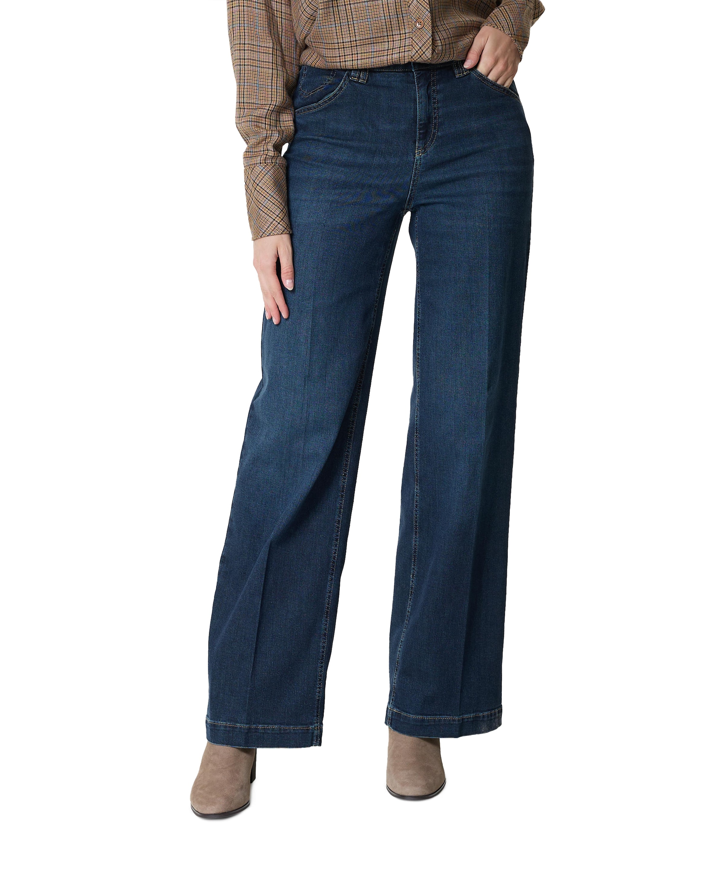 Gardeur Wide leg Feminine dames jeans blauw