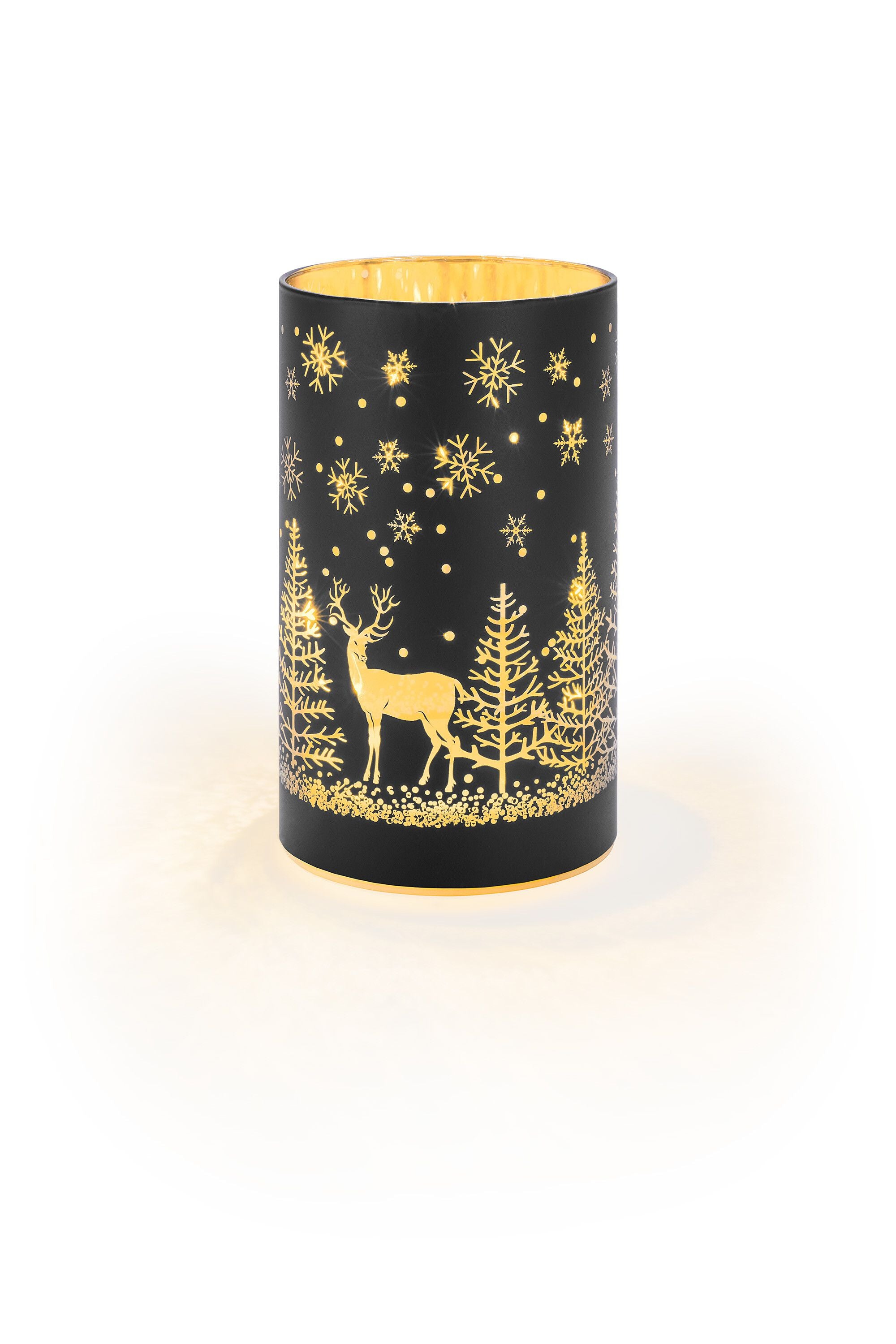 GLASS FOREST LED Licht - Schwarz / B: 11.5 cm x H: 18.5 cm