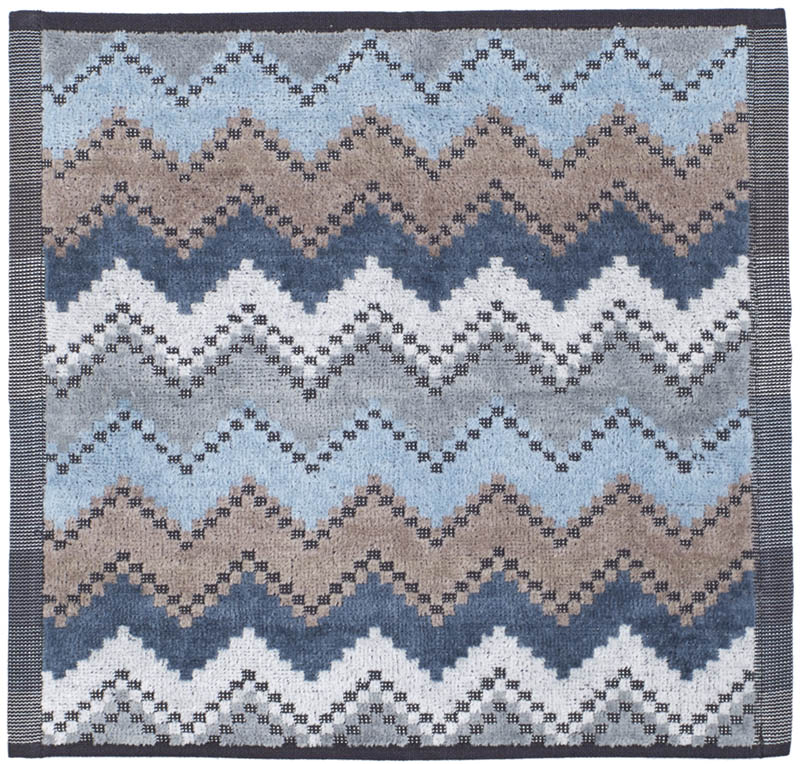 Twirly klut 30x30 blå/beige