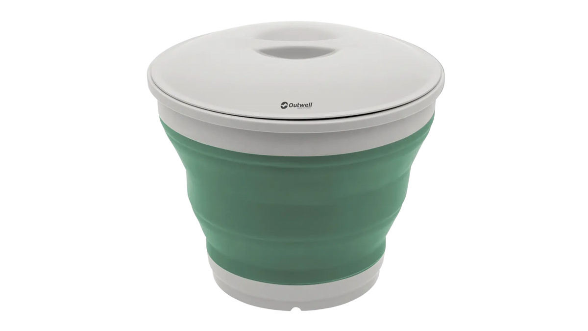 Collaps runder Eimer mit Deckel Shadow Green