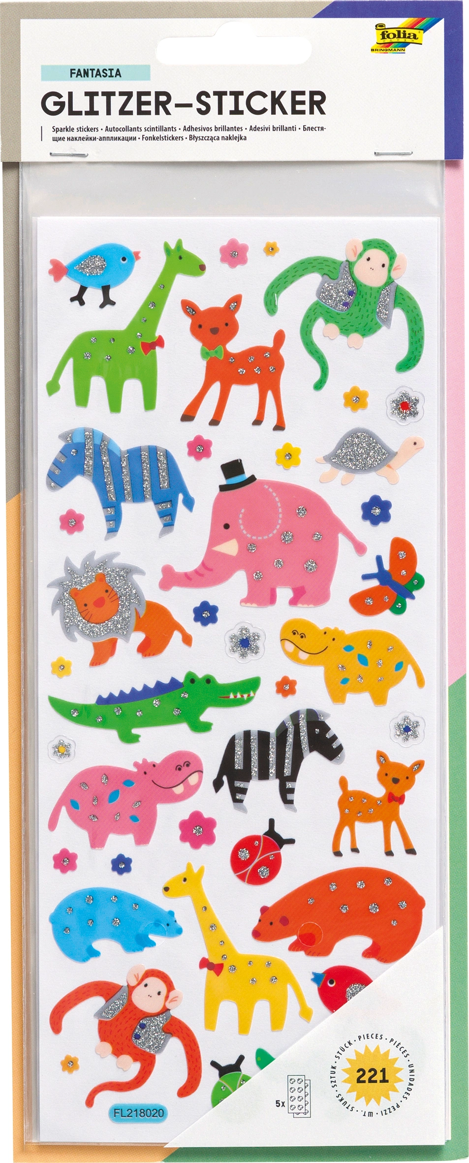 Glitzer-Sticker FANTASIA in bunt