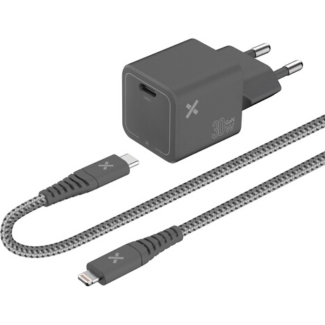 Chargeur pour téléphone mobile Wefix Pro Chargeur secteur GaN 30W + cable Lightning 1.2 metres