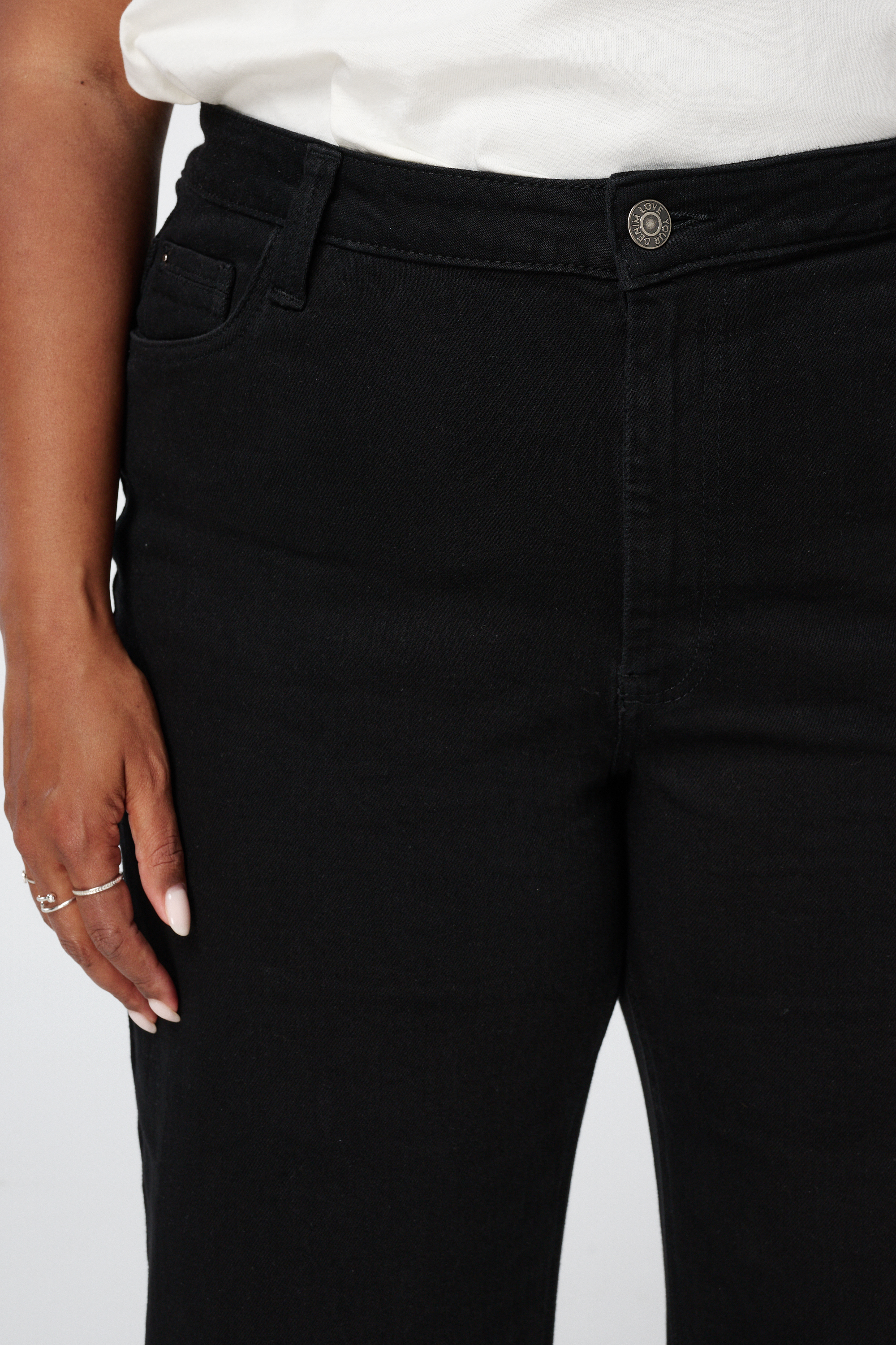 Wide leg jeans IVY Zwart