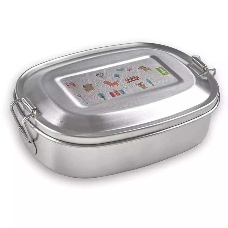 Sigikid Edelstahl-Lunchset 2er Set rosa