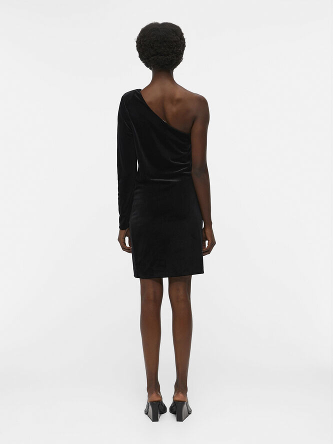 Object OBJBIANCA ONE SHOULDER SHORT DRESS Black