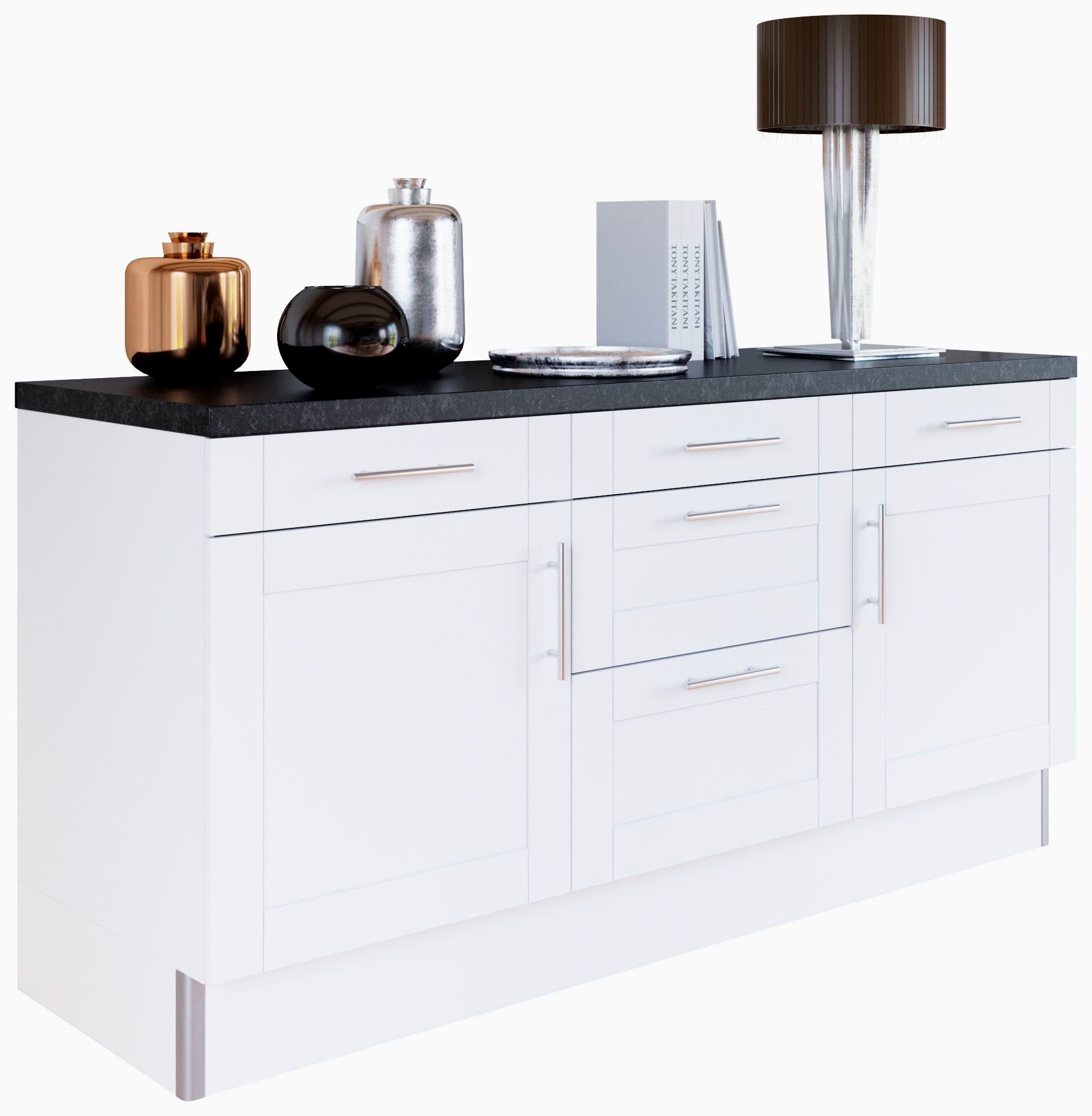 KOCHSTATION Küche »KS-Ahus« 180 cm breit, ohne E-Geräte, Soft Close Funktion, MDF Fronten