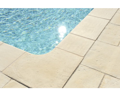 Zwembadrand, Bergerac Element recht, Champagne, 49,5 x 31 x 3,2 cm