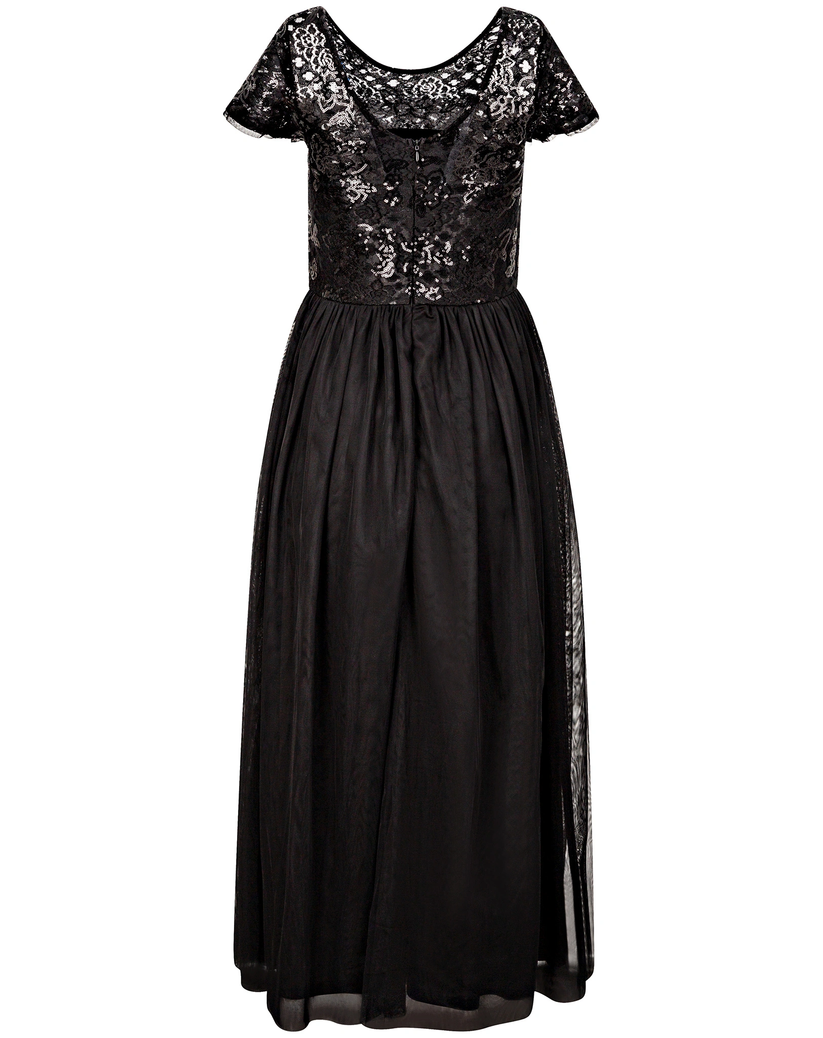 Kurzarm-Kleid DARK ELEGANZA in black