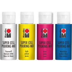 Super Cell Pouring Mix-Set OCEAN, 4 x 60 ml