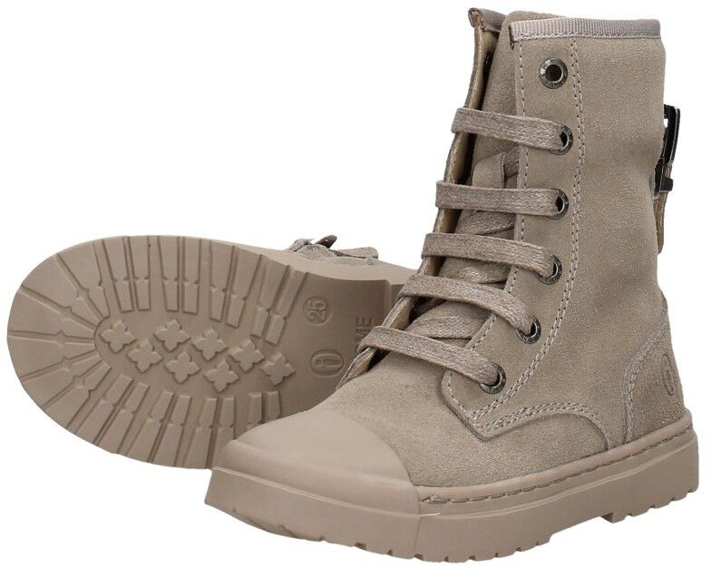 Shoesme Veterschoen hoog taupe