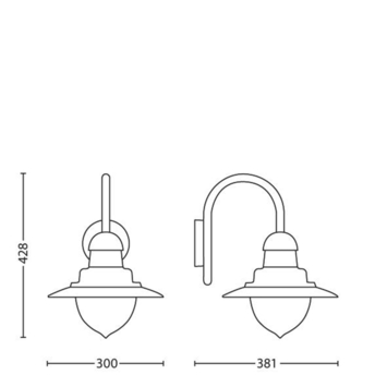 Philips wandlamp Raindrop zwart