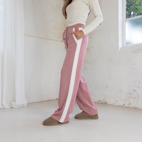 TwoDay dames broek roze met witte strepen