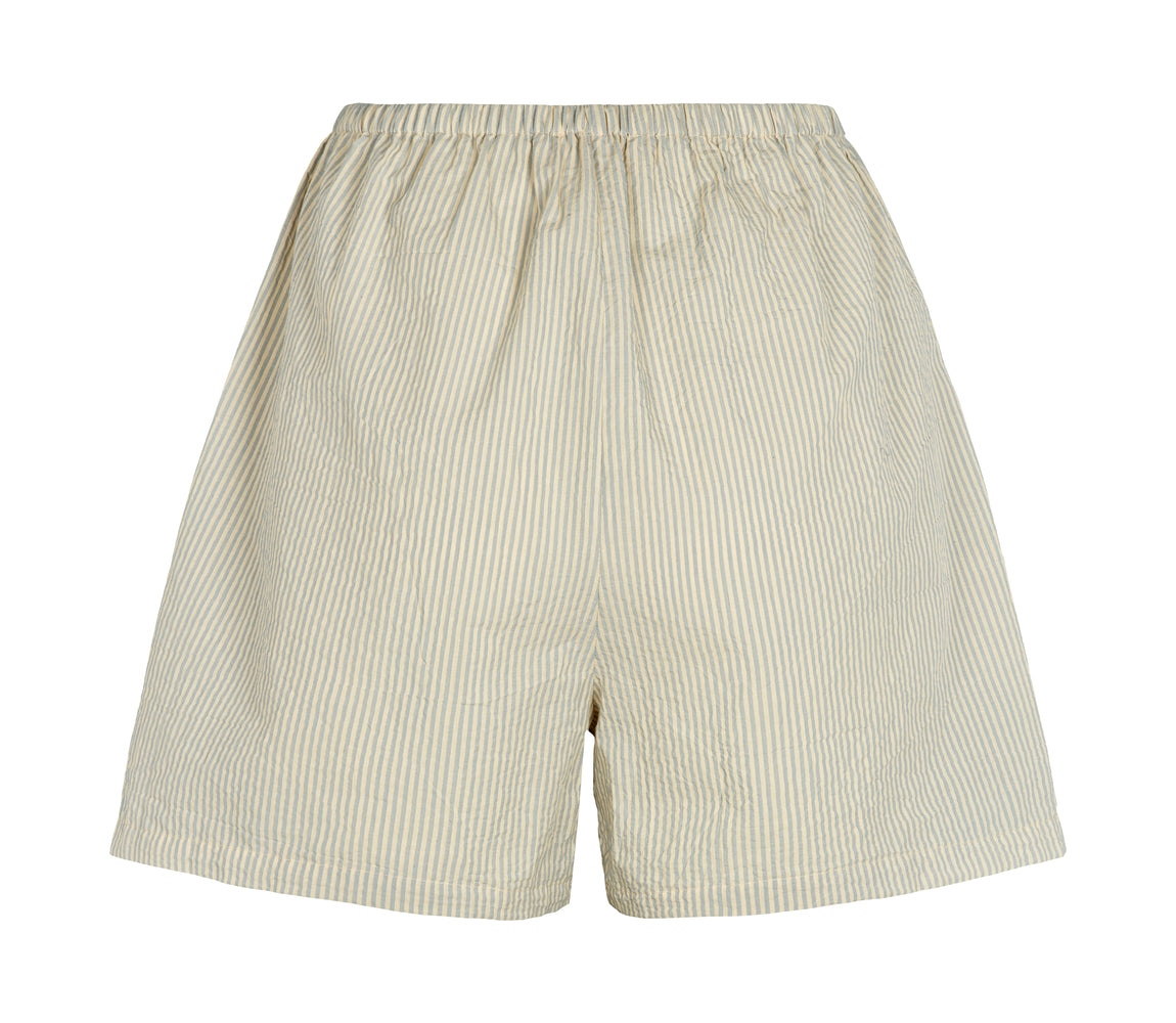 Pajama Shorts W, Shorts - Blue Stone Stripe
