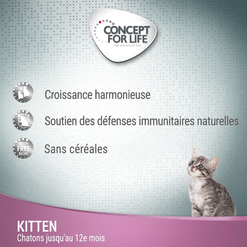 Concept for Life Kitten en gelée bœuf sans céréales pour chat
