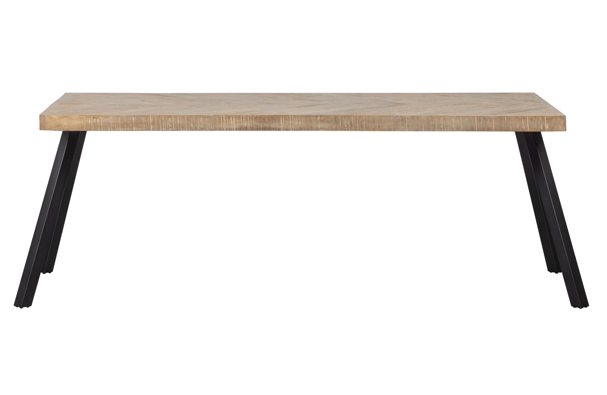 WOOOD tafel Tablo mango visgraat 180x90 Tablo Tafel Mango Visgraat 180x90 - 2-standen poot vierkant