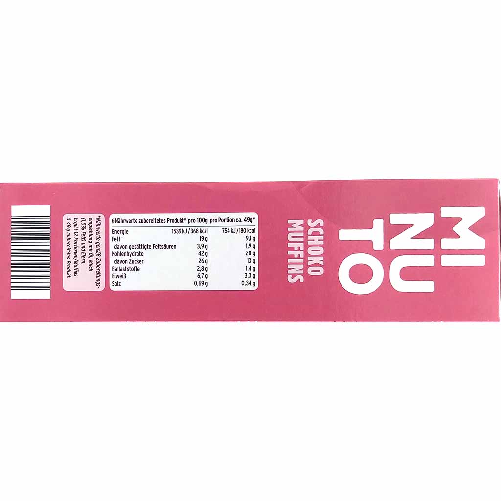 Minuto Schoko Muffins mit Schokotröpchen 335g MHD:28.2.25