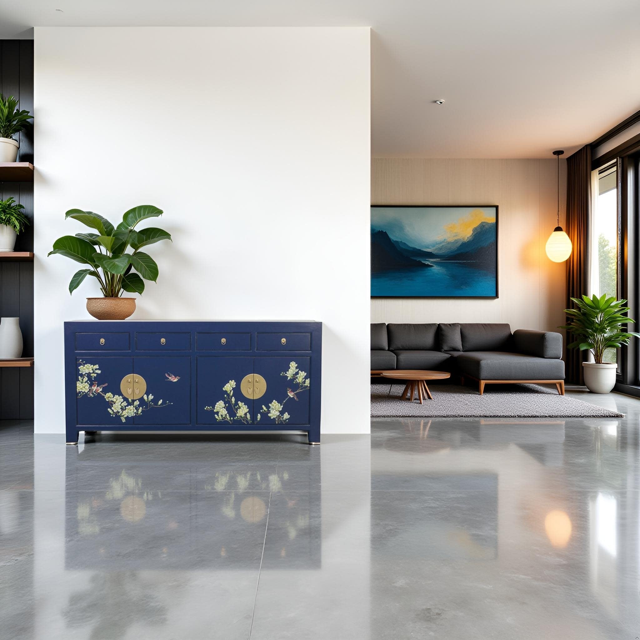 Fine Asianliving Chinese Dressoir Midnight Blauw
