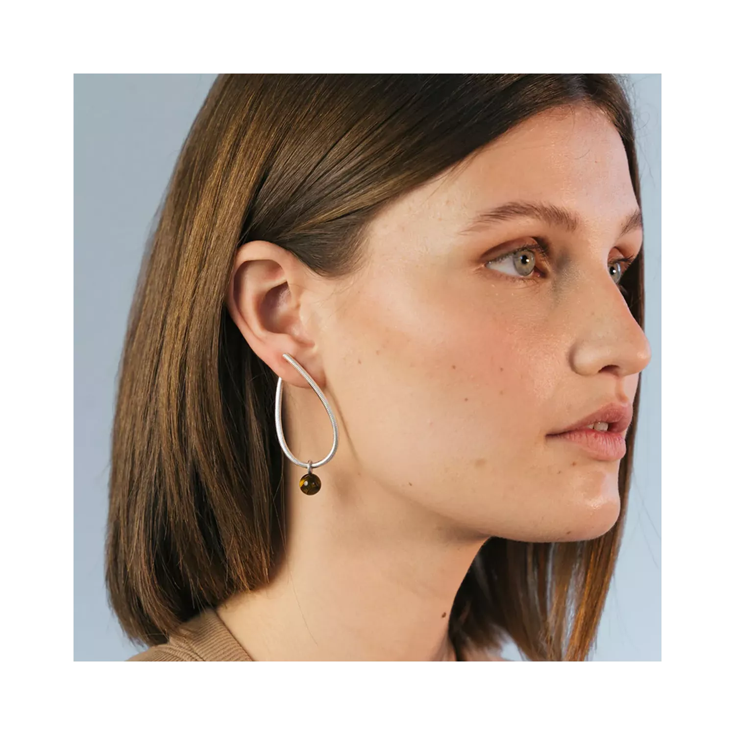 Dulong Globe Tigereye Vedhæng Sølv GLO2-F1111