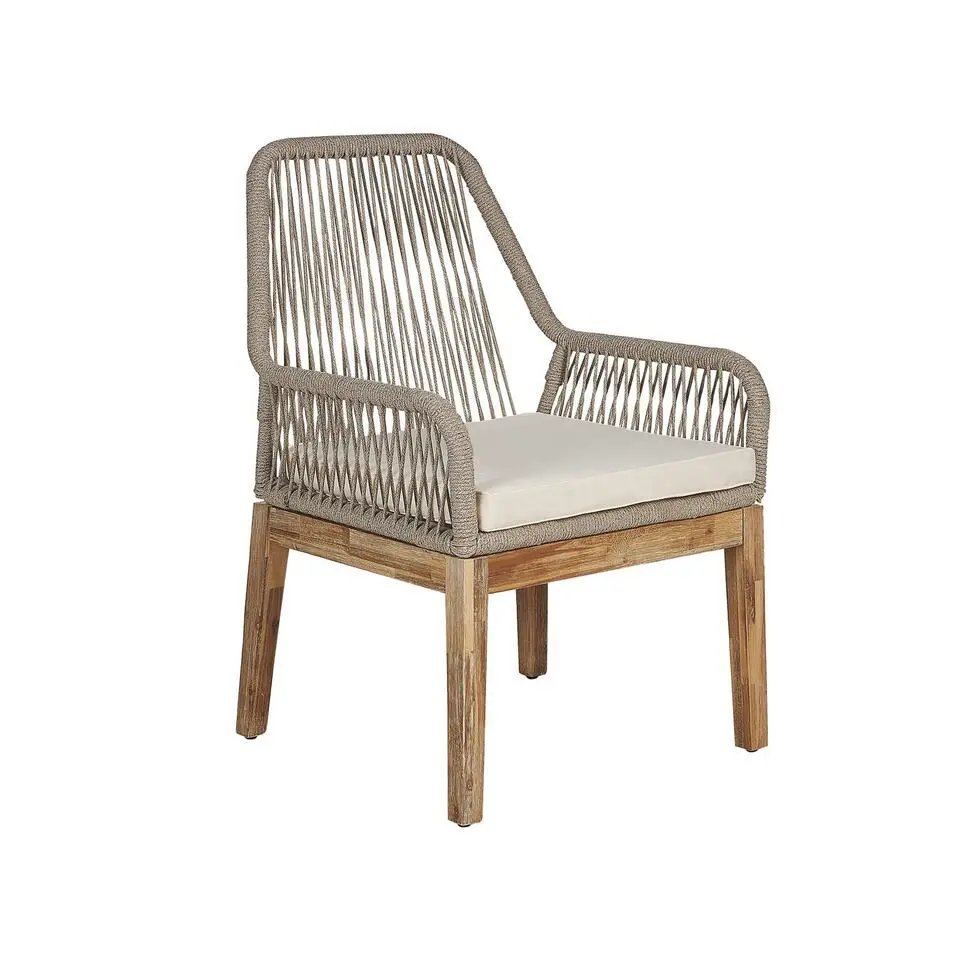 OLBIA - Tuinset voor 6 stoelen - Wit/Beige - Vezelcement