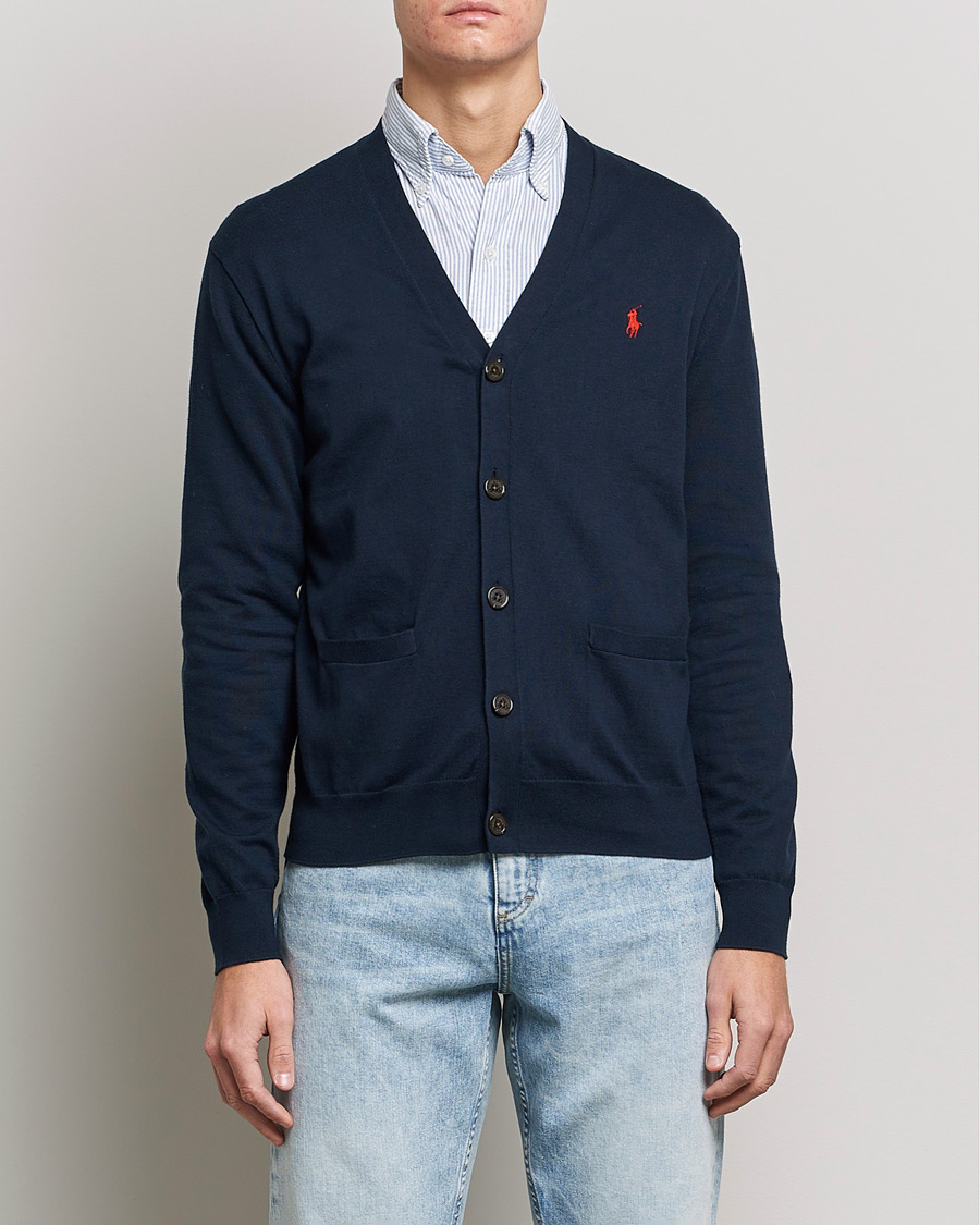 Polo Ralph Lauren Cotton Cardigan Hunter Navy