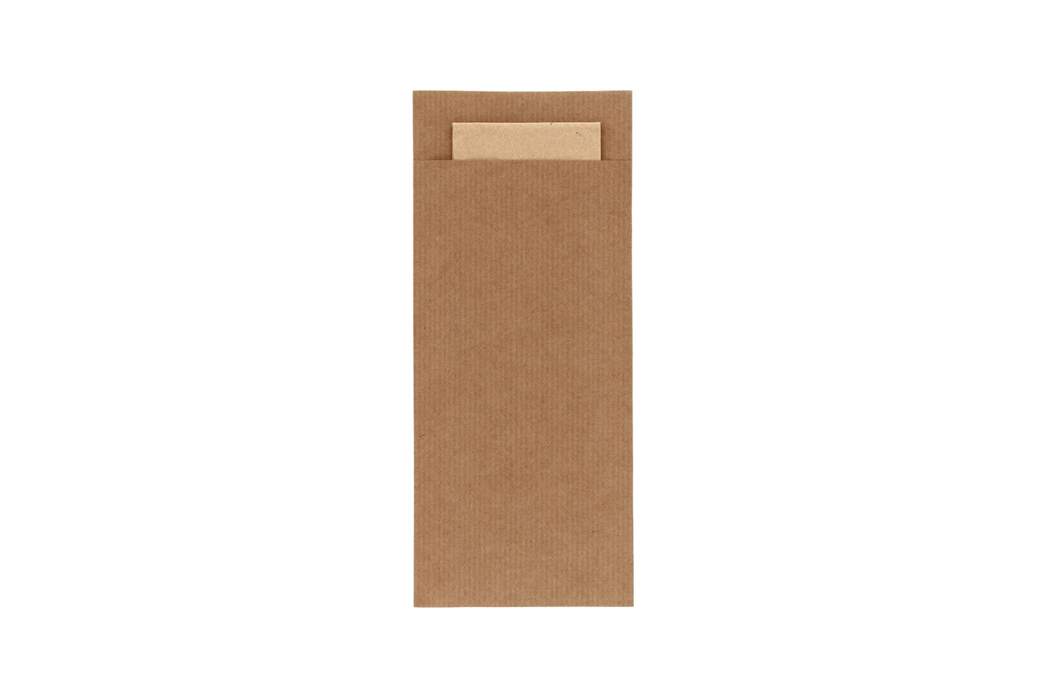 Bestekzakje pochette kraft met naturel servet