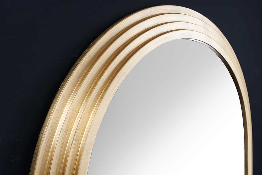 Edler Wandspiegel ART DECO 160cm gold Rundbogen Spiegel