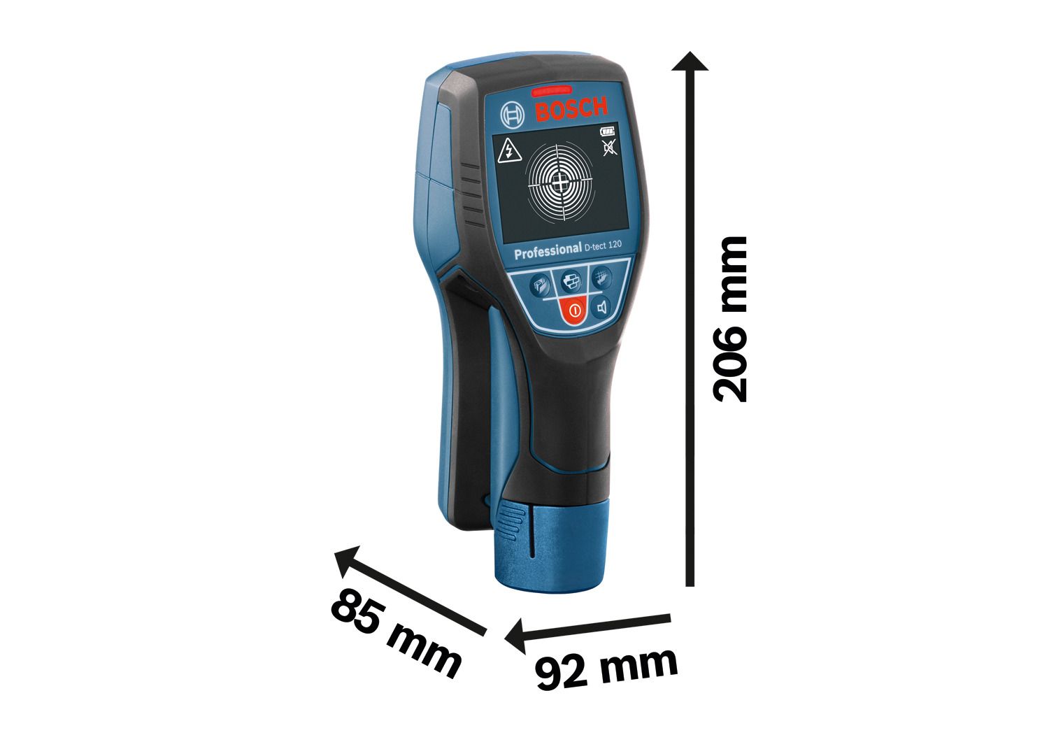 Bosch Professional D-TECT 120 Accu muurscanner 120mm 12V Basic Body in L-Boxx - 0601081308