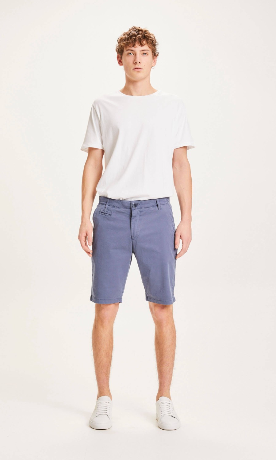 Knowledge Cotton Apparel Chino-Shorts Chuck Vintage Indigo