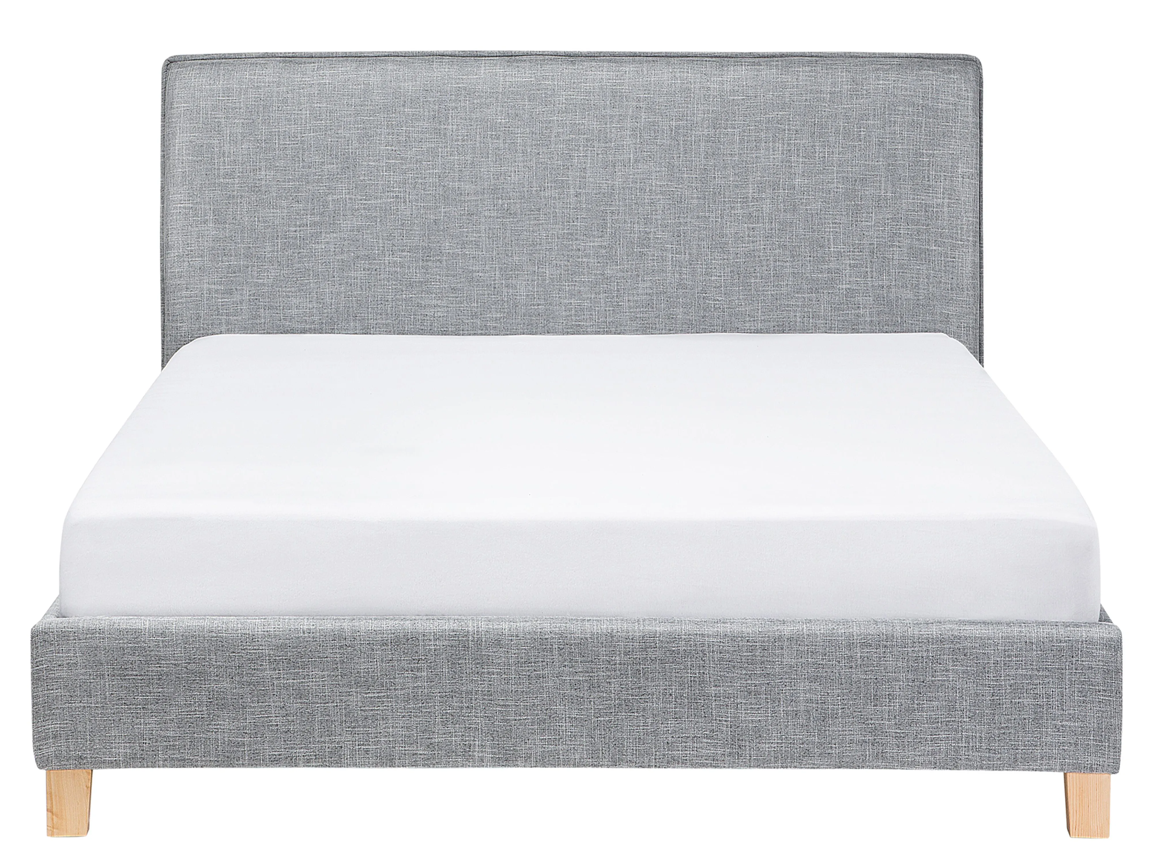 Bed Stof SENNEZ 160 x 200 cm Lichtgrijs
