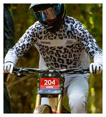 Maillot Manches Longues Dharco Signé Amaury Pierron Léopard Blanc