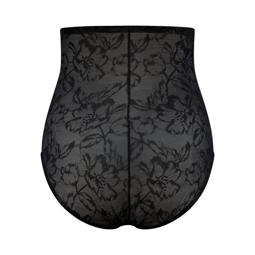 Bye Bra Lacy High Waist Shaping Brief, Black, XL