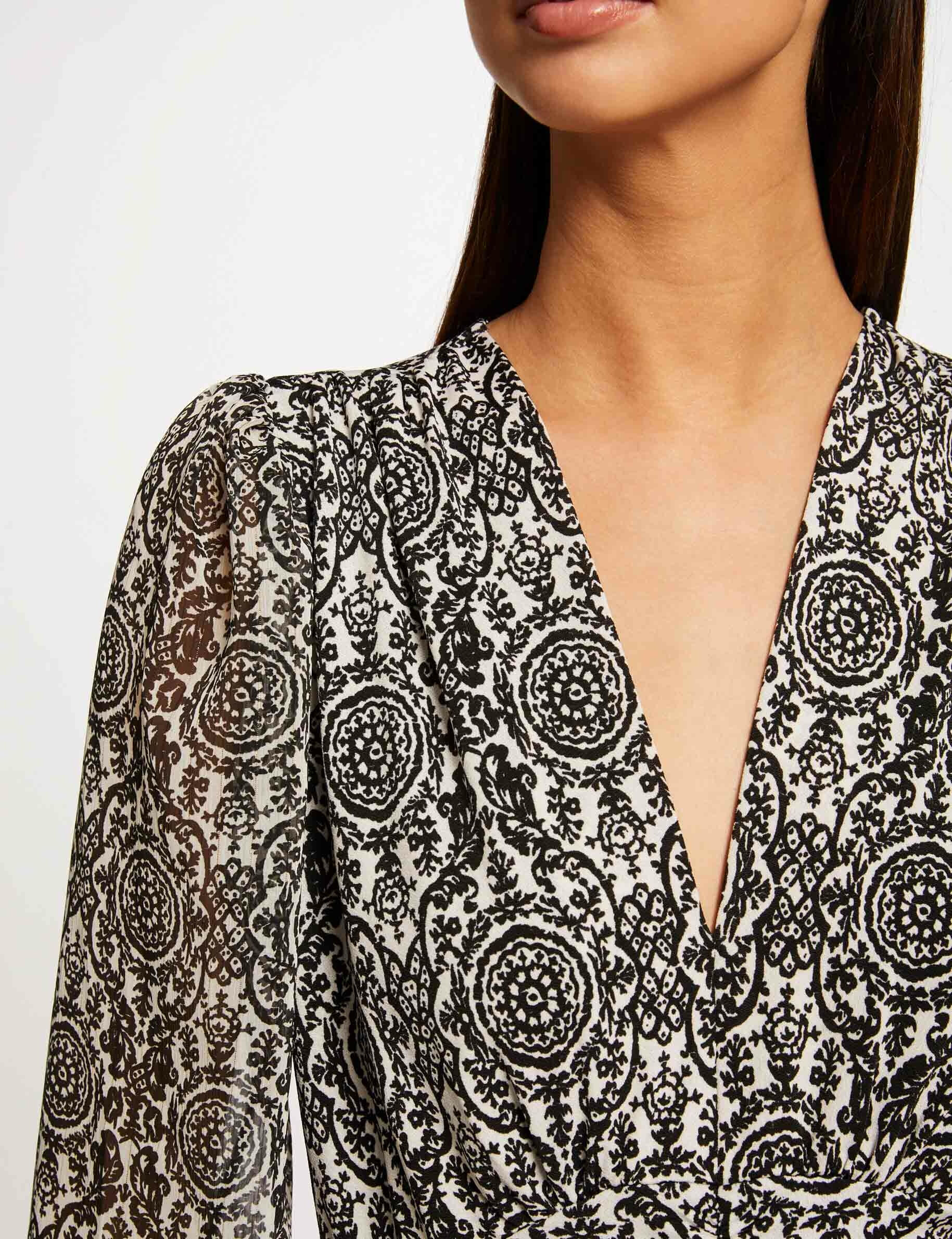 T-shirt manches longues imprimé multico femme - multico