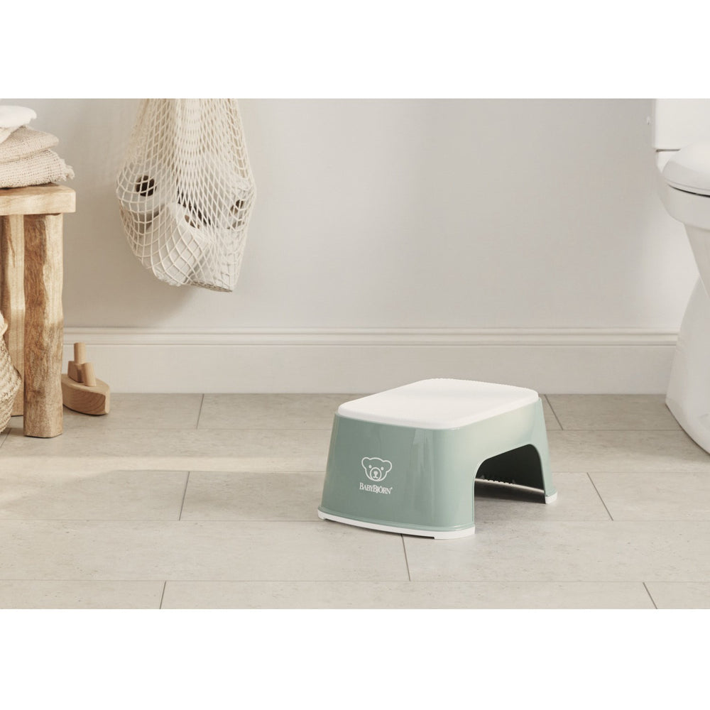 Køb BabyBjörn Grey Green/White Børnetaburet
