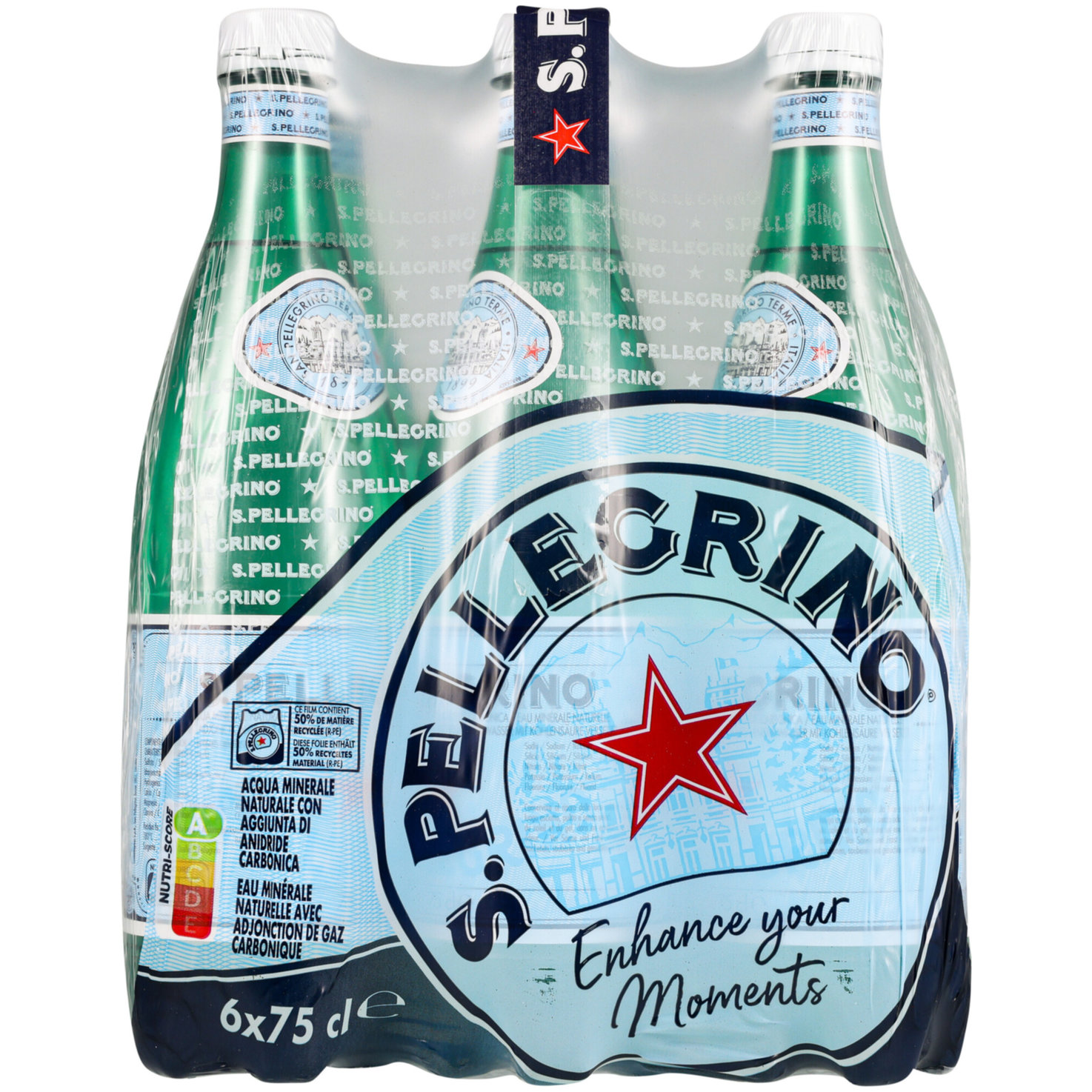 S. Pellegrino mit Kohlensäure 6x75cl -450cl