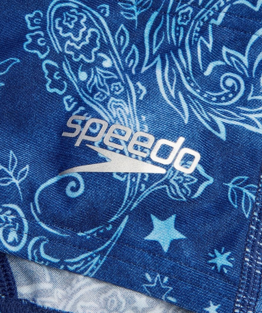 Speedo trunks til mænd - Club Training Allover - Mørkeblå/hvid
