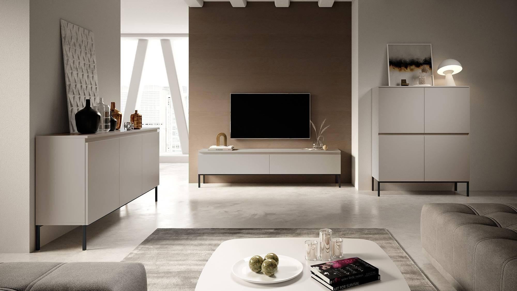 NADUVI Collection Kate Dressoir - B 150 cm - Beige / Zwart