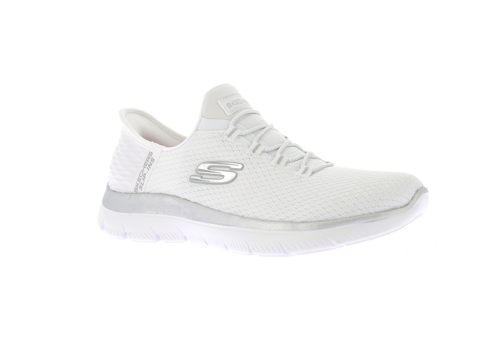 Skechers-SUMMITS DIAMOND DREAM Matières combinées Blanc Argent