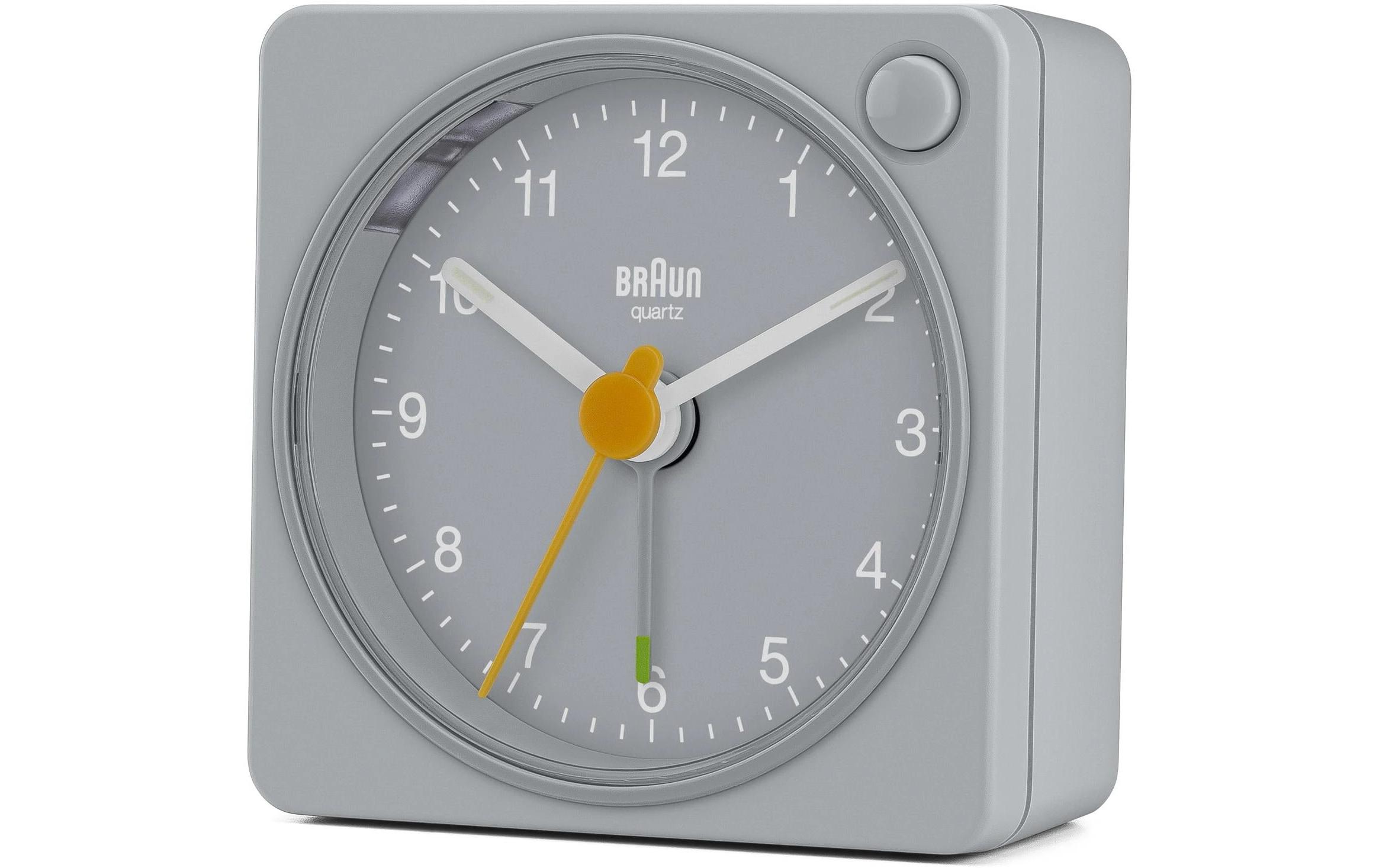 Klassischer Wecker BC02XG GrauKlassischer analoger Reisewecker mit Crescendo-Alarm und Schlummerfunktion