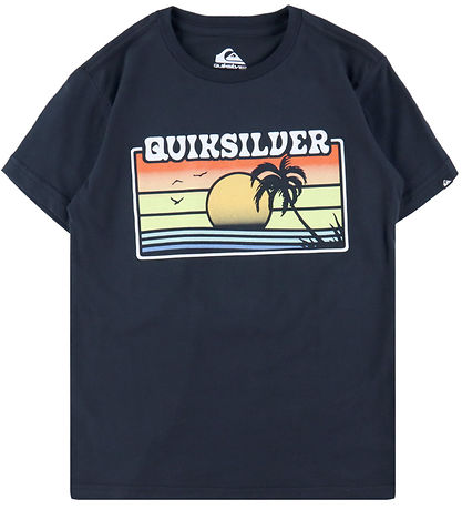 Quiksilver T-Shirt - EV Sun Faded - Schwarz m. Print