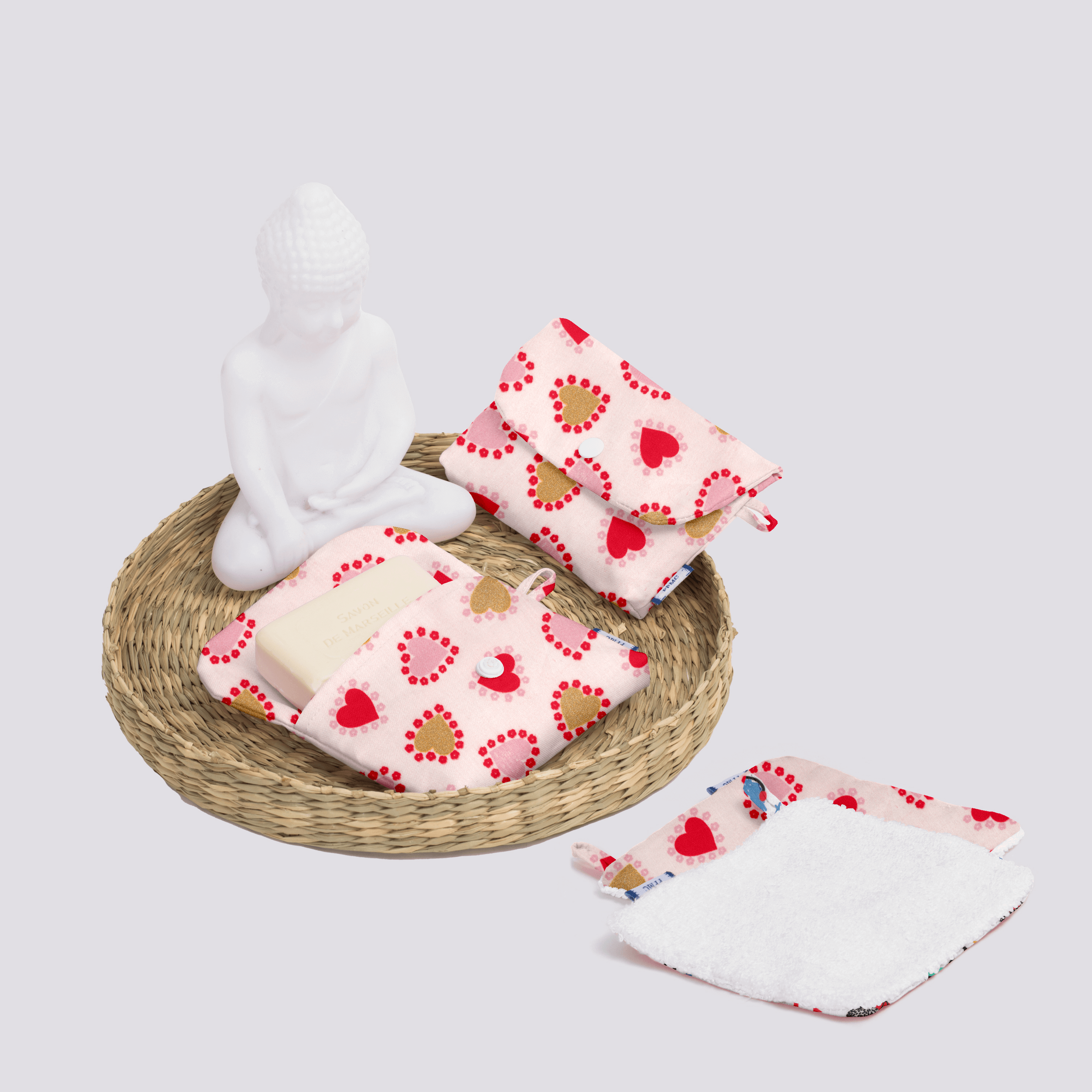 Pochette Savon Petits Coeurs