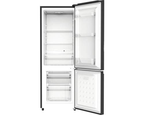 PKM KG173CB koel-vriescombinatie, afmetingen (B x H x D): 50 x 145 x 52 cm, koelgedeelte: 123 l, vriesgedeelte: 38 l, zwart