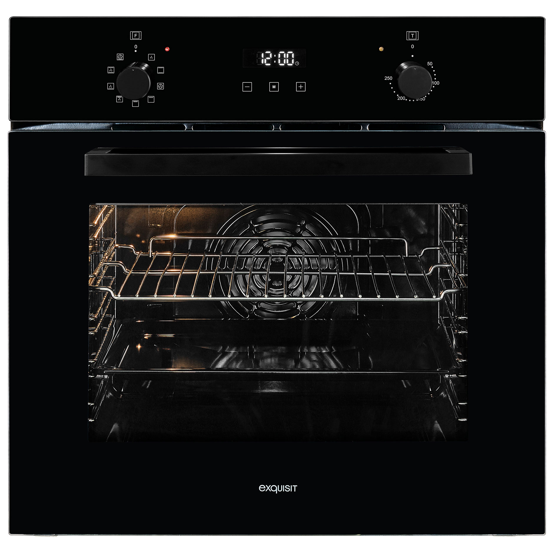 EXQUISIT Einbau-Backofen EBE 257-H-020 - schwarz - A