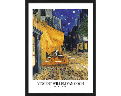 Ingelijste foto Van Gogh Nachtcafé 53x73 cm
